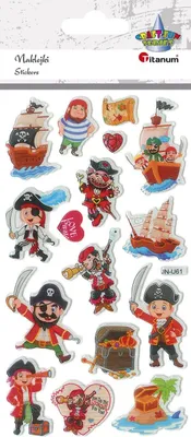 Image de Autocollants décoratifs convexes Pirates 16 pièces Titanum