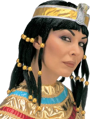 Produktbild von Cleopatra Perücke (mit Kopfband & Kragen)