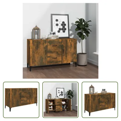 Produktbild von The Living Store Sideboard Räuchereiche 100x36x60 cm Holzwerkstoff