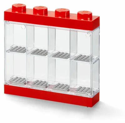 Zdjęcie produktu dla Szafka kolekcjonerska na 8 minifigurek - czerwona