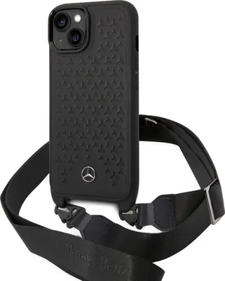 Zdjęcie produktu dla Etui na telefon Mercedes-Benz Genuine Leather Back Cover do Apple iPhone 14 - Chroń swój telefon, czarne.