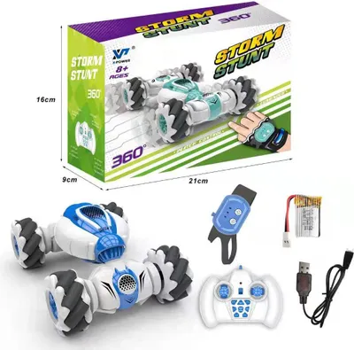 Obrázok produktu pre S-012 Diaľkové ovládanie Stunt Auto hodinky gesto senzor elektrické hračky RC Drift 2.4ghz 4wd rotácia modrá