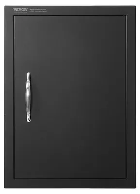 Productafbeelding van VEVOR Grilldeur, 415 x 570 mm, losse buitendeur voor keuken, vlakke deur van koudplaatstaal, verticale wanddeur met handgreep, geschikt voor grill-eiland, grillstation, buitenkast