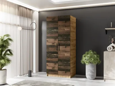 Produktbild von KIER FURNITURE  Drehtürenschrank - Kleiderschrank mit Kleiderstange  78x205x52,5 cm