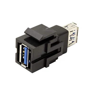 Image de BACHMANN Prise femelle Keystone USB 3.0 type A/A, noir