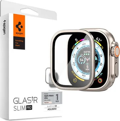 Produktbild von Spigen AGL06161, Displayschutz, Smartwatch, Titan, Apple, Watch Ultra (49mm), Metall, Gehärtetes Glas
