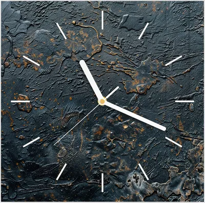Produktbild von Wanduhr aus Glas mit Motiv Abstrakte Struktur- 30 x 30 cm - inkl. Aufhängesystem