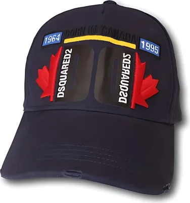 Immagine prodotto di Dsquared2 Berretto da baseball Born In Canada Stickerei Blau Unisex