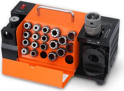 Productafbeelding van MR-20G Boorpuntenverslijper, geschikt voor boorpunten van 3-20 mm, inclusief slijper en 18 opnamestukken