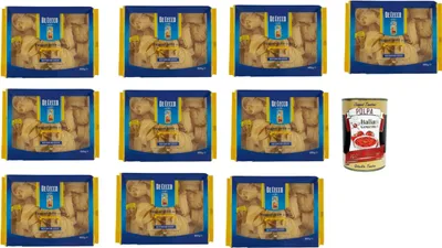 Produktbild von De Cecco Le Specialità Pappardelle N° 201, 100% Italienisch Pasta Nudeln 10x 500g + Italian Gourmet Polpa 400g