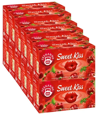 Zdjęcie produktu dla Herbata owocowa Teapot Sweet Kiss o smaku wiśniowo-truskawkowym 45 g, opakowanie 12 sztuk
