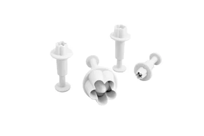 Produktbild von Ausstechformen Prägeausstecher Fondantausstecher Zucker-Blume 4er Set Pflaumenblüten 8/10/12/24cm