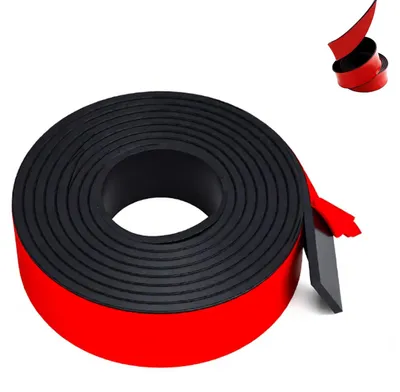 Obrázek produktu pro Gumové pásky, samolepicí, neoprenové gumové podložky, gumové desky o rozměrech 40 mm x 2 mm x 3 m