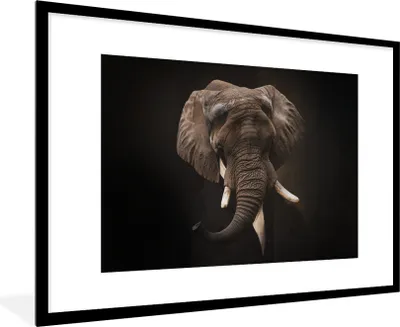 Produktbild von MuchoWow® Gerahmtes Poster Alte Meister - Elefant - Anzug 90x60 cm - Poster mit Schwarzem Bilderrahmen Wandposter Rahmen Foto Bilder - Wanddekoration - Fotos
