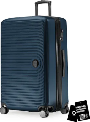 Produktbild von Hauptstadtkoffer - Großer Koffer + digitaler Kofferanhänger, Reisekoffer XL Erweiterung, Hardcase Rollkoffer 4 Rollen Aufgabegepäck 130L TSA-Schloss,Dunkelblau