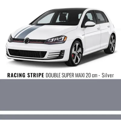 Image de Stripes bande adhésive pour voiture 2F argent 200 mm x 5 mt