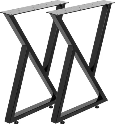 Zdjęcie produktu dla VEVOR 2x rama stołu nogi stołu 72cm wysokość czarna stal industrialny design