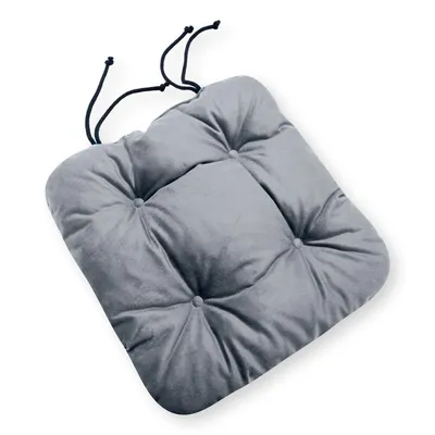 Obrázek produktu pro 4L Textil Prošívaný sedák, polštáøe na židle - sada 4 kusù (45x45 cm, šedý)