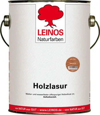 Produktbild von Wetterfeste Holzlasur für Außen 042 Teak dunkel 2,50 Liter - offenporiger Holzschutz mit Filmschutz gegen Pilzbefall - für Fenster, Türen, Zäune & Pergolen - wasserabweisend, lasierend