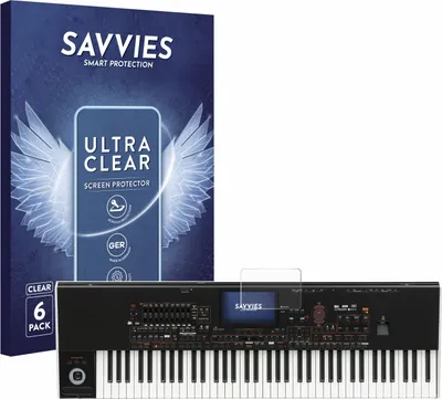 Produktbild von 6x Für KORG Pa4x Schutzfolie Savvies Displayschutz Display Schutz Folie Klar Transparent