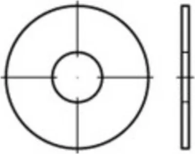 Produktbild von Kotflügelscheiben 6.4 mm 20 mm Edelstahl A2 100 St. TOOLCRAFT 1069838