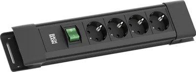 Produktbild von BACHMANN CONNECTUS 4xCEE7/3, 1xSchalter 2,0m CEE7/7 Schwarz