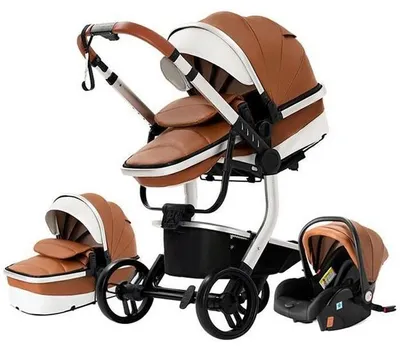 Produktbild von 3-in-1 Kombikinderwagen mit Babywanne und Autositz