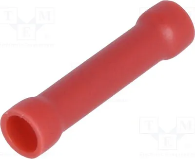 Produktbild von 10x Stoßverbinder Messing verzinnt isoliert 0,5÷1,5mm2   ST-060/R Bootlace ferrule