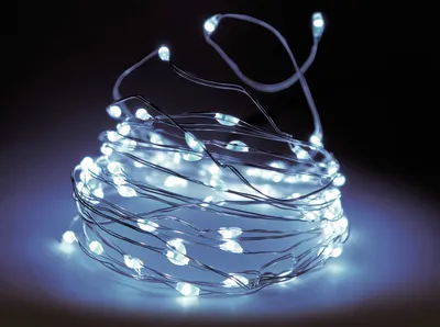 Produktbild von Blinkende Lichter 20 LED Batterie kalt weiß