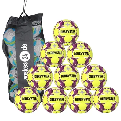 Produktbild von Ballset DERBYSTAR Hallenfußball - INDOOR BETA Trainingsball inkl. Ballsack 10 Bälle