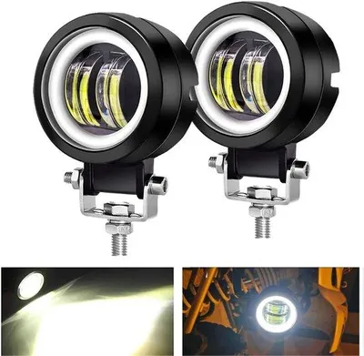 Obrázek produktu pro Oboustranné kulaté LED světlomety, 20 W, 8000 lm, bílé LED pro SUV/motocykly, vodotěsné LED pracovní světlomety s krytím IP68