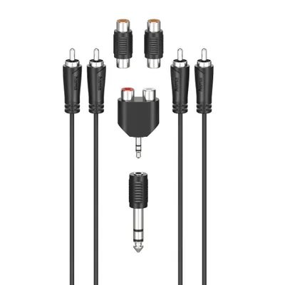 Obrázok produktu pre Hama 00205175, 2 x RCA, Samec, 2 x RCA, Samec, 2,5 m, Čierna