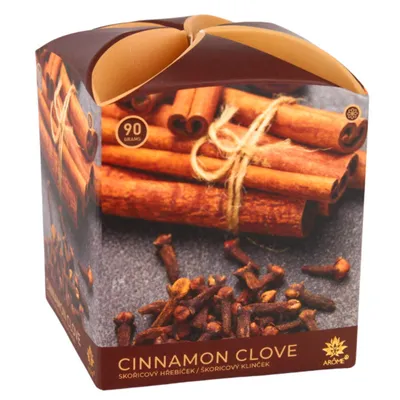 Zdjęcie produktu dla ARÔME Svíčka 90 g, ve skle a flower boxu, Cinamon Clove