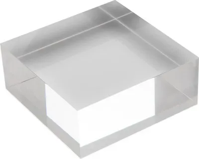 Produktbild von Quadratischer Acrylblock 100x100x30mm transparent, rundum glänzend polierte Seitenkanten / Acryl / Acrylglas / massiv / klar / farblos / Dekoration - Zeigis®