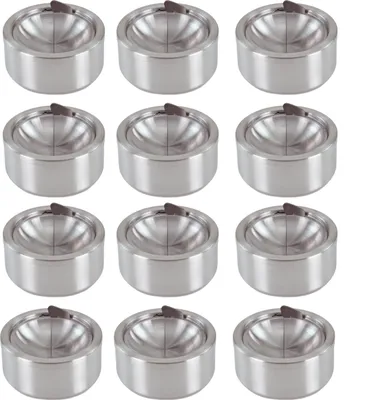 Produktbild von 12x Druckaschenbecher Windaschenbecher aus Edelstahl ø 11,5 cm