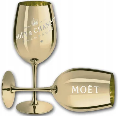 Zdjęcie produktu dla Kieliszek Moët & Chandon Ibiza 1 szt. Złoty elegancki kieliszek z tworzywa w złotym kolorze do szampana i drinków