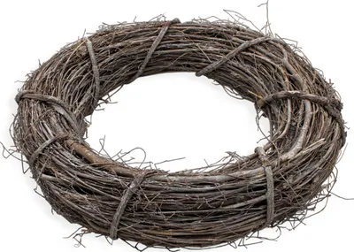 Image de 3.06 Couronne naturelle en osier / rotin - env. Ø 45 cm - grande couronne de porte pour décorer