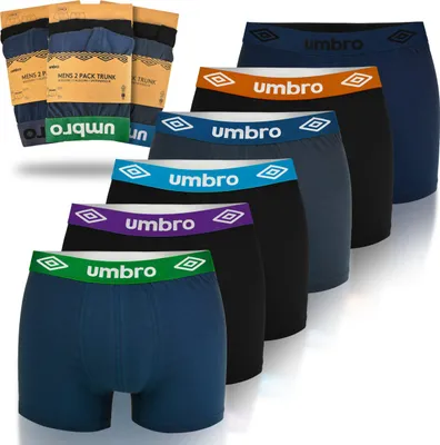 Immagine prodotto di Umbro 6-Pack - Boxer in cotone da uomo, Pantaloni da uomo, Xxl