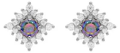 Immagine prodotto di Orecchini d'argento scintillanti con pietra Topas Mystic, modello SED0369B