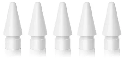 Immagine prodotto di Punte di ricambio per Apple Pencil - Set di 5 punte - Punte a doppio strato - Compatibili con la 1ª e la 2ª generazione - Materiale plastico - Per stylus per iPad