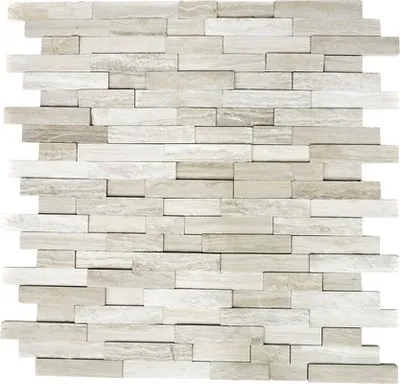 Produktbild von Natursteinmosaik XNC 3D20 Marmor grau 31,5x30 cm