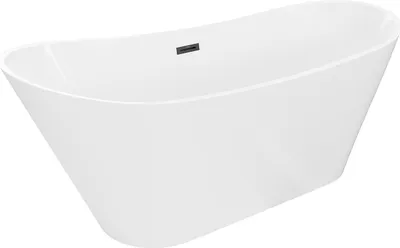 Immagine prodotto di Mexen Dora vasca da bagno autoportante 170 x 75 cm, bianca, troppo pieno nero - 52071707500-70