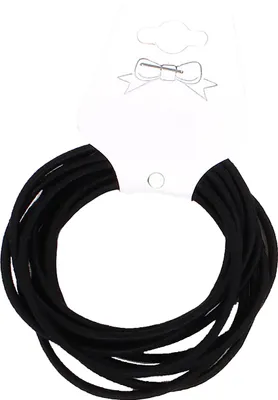 100 Haargummis 50mm elastisches schwarz