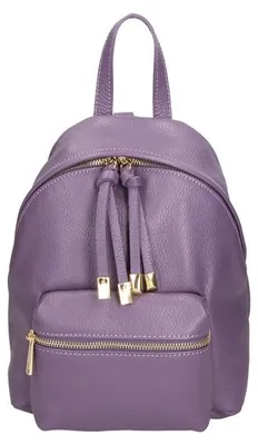 Image de Sac à dos pour femmes en cuir véritable, avec fermeture éclair et compartiments, fabriqué en Italie