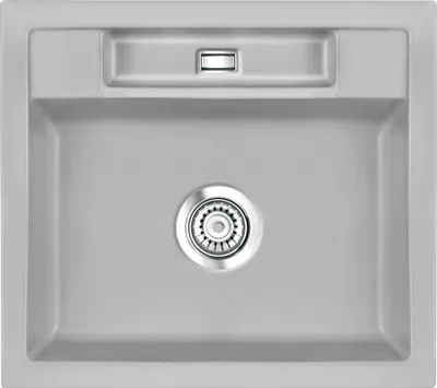 Produktbild von Spüle KeraDomo BELA 57 in ALU mit Handbetätigung / Systemceram / Keramikspüle