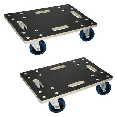 Obrázok produktu pre ECD Nemecko 2x prepravný vozík PP kolieska pojazdná doska, 35x50 cm, do 800 kg sieťotlačovej dosky, na prepravu nábytku