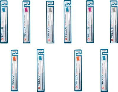 Produktbild von 10x TELLO Brush Medium 3940 - Zahnbürste - Medium Borsten
