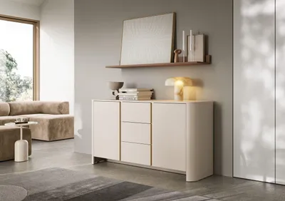 Produktbild von Kommode – Sideboard – KSZ168 – BARI – Kaschmir – Stilvolle Stauraumkommode mit Schubladen