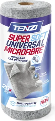 Produktbild von Mikrofasertücher 35 × 35 cm auf Rolle, grau, 20 Stück – TZ 36 5905
