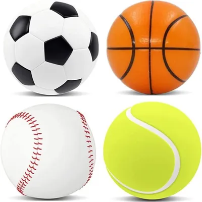 Productafbeelding van Sportstressballen - Set van 4 - Fidgetspeelgoed